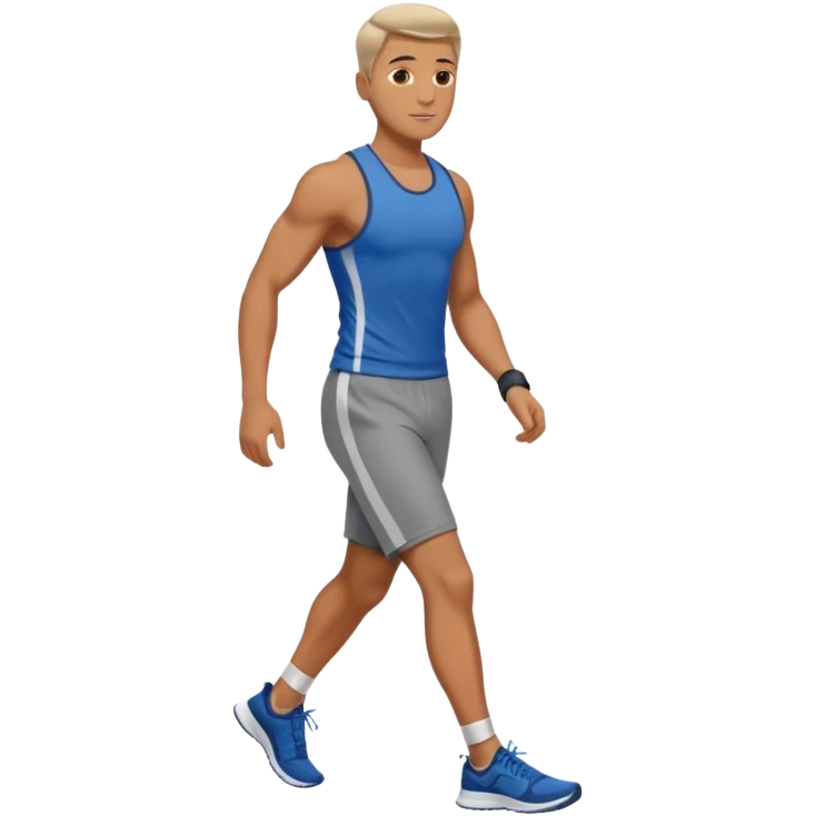 guywalking workout clothes  emoji