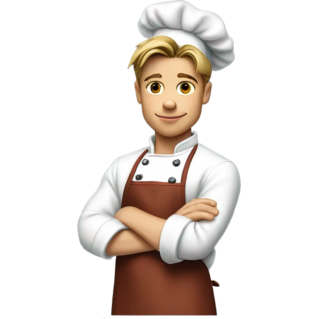 young brad pitt as a chef, rolling up his sleeves emoji
