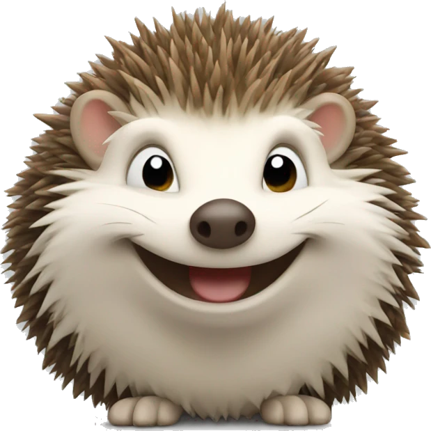 smiling hedgehog  emoji