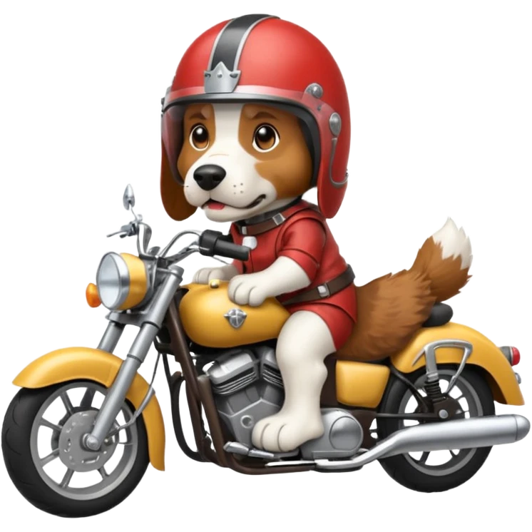 angry bassett hound on a motorcycle emoji