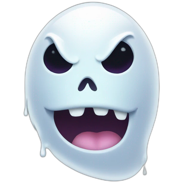 Ghost face sticking his tounge out   emoji