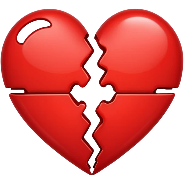 heart broken in half red emoji