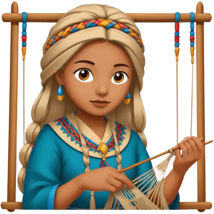 Mujer tejiendo emoji