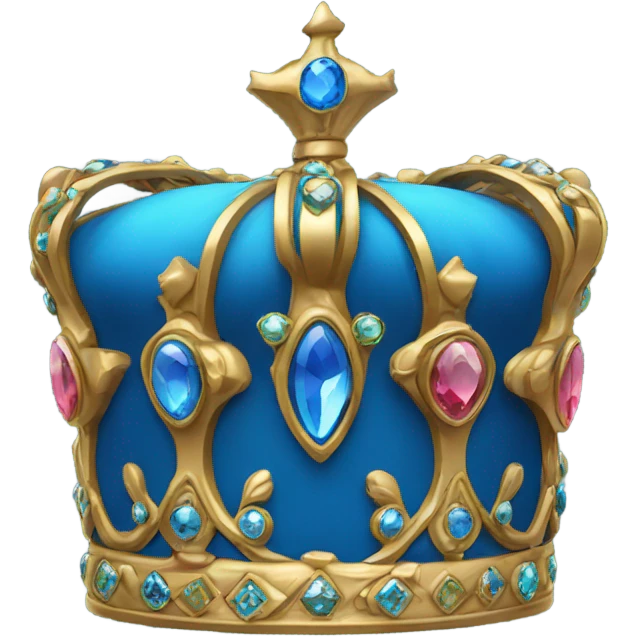 Blue crown emoji