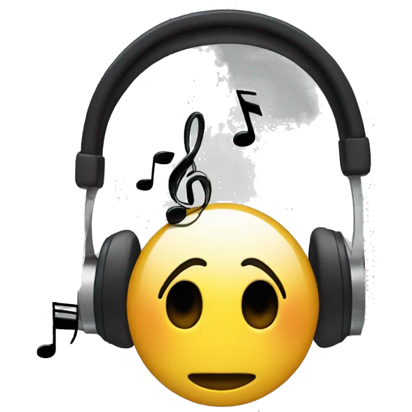headphone with music note emoji