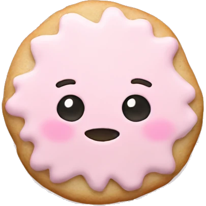 pale pink christmas cookie emoji