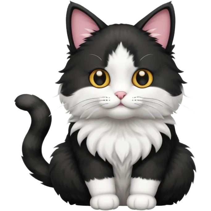 cat black and white emoji