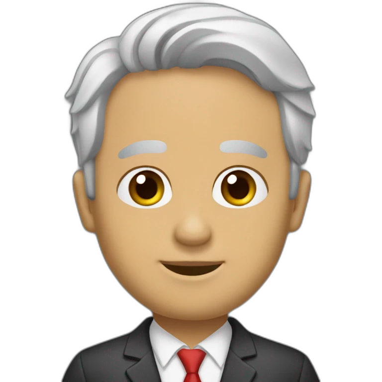 Hombre mayor canoso emoji