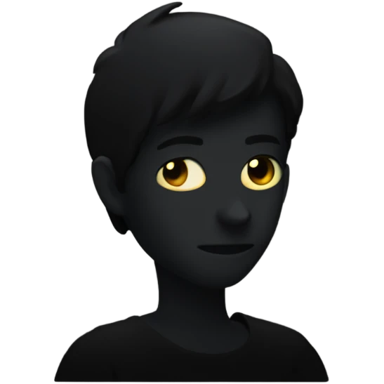 A semi-transparent, dark silhouette of a character, with faint glowing edges and a slightly distorted form emoji
