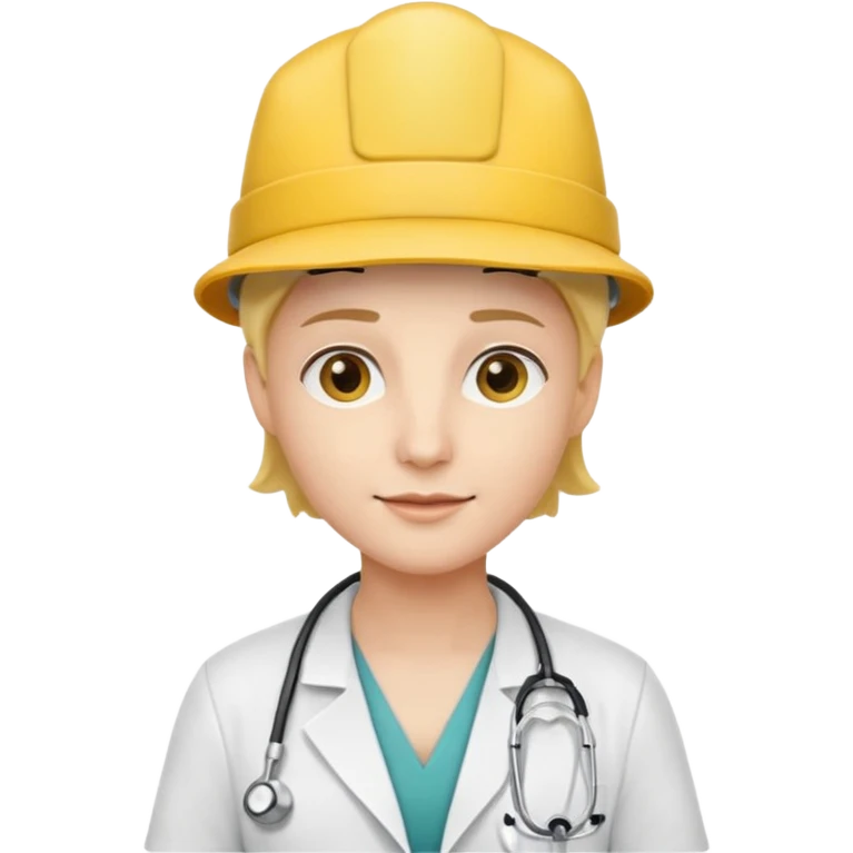 doctor with yellow hat emoji