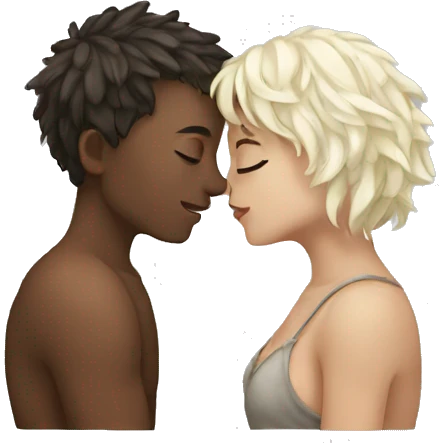 Kiss white earth emoji