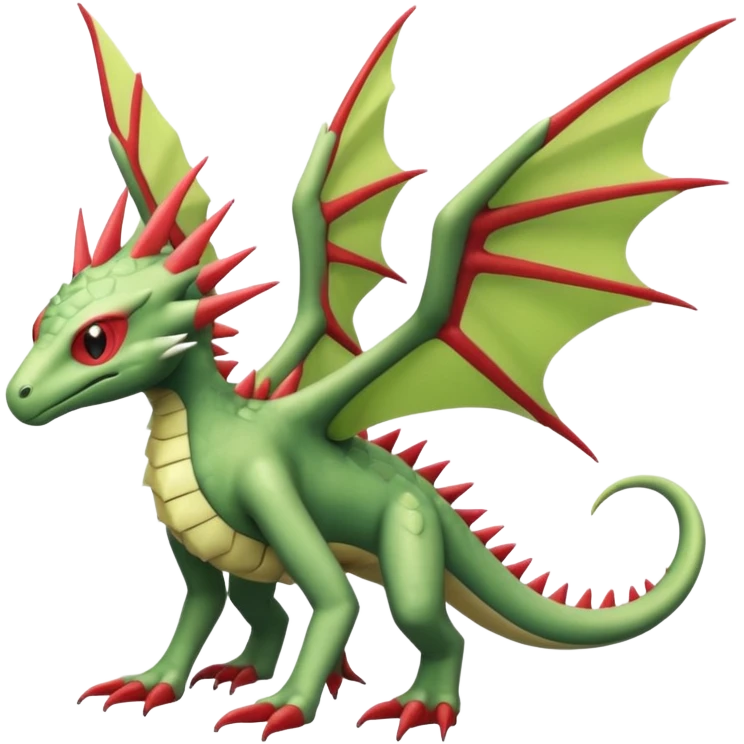 edgy cool badass spiky Winged Helioptile-Amaura-Flygon-Fakémon-hybrid-creature (full body)  emoji