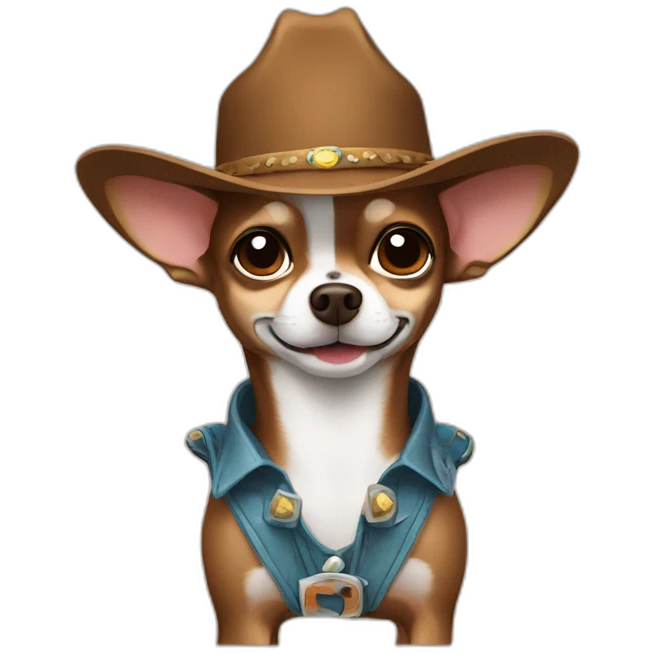 Chihuahua cowboy emoji