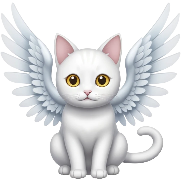 white cat with wings emoji