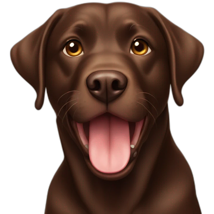 chocolate-lab-growling emoji
