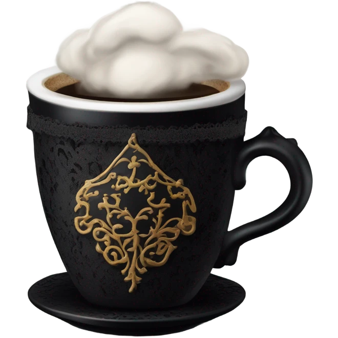 Goth coffee emoji