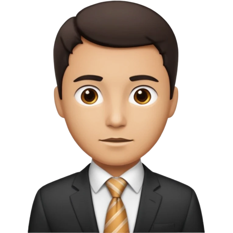 man with office look emoji