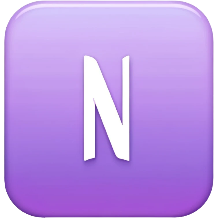 Netflix aesthetic "N" logo in pastel purples emoji