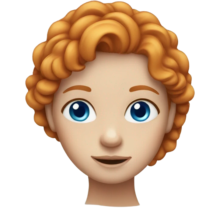 ginger girl with blue eyes emoji