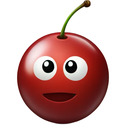 Red cherry 8 ball emoji