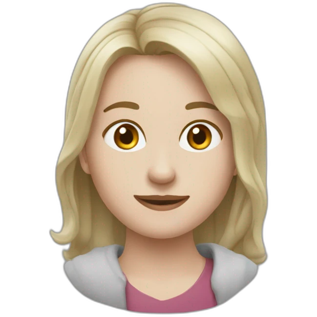 русая девушка в очках emoji