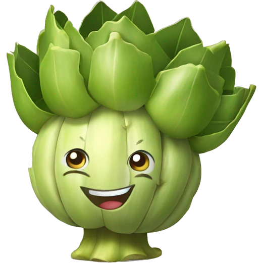 Happy artichoke emoji
