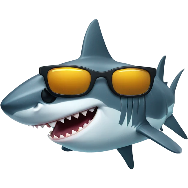 Shark with sunglasses emoji