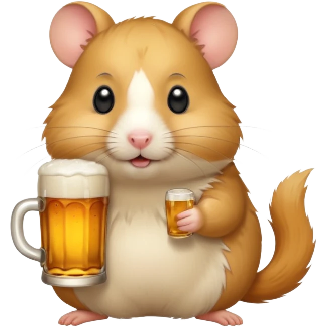 Beer hamster  emoji