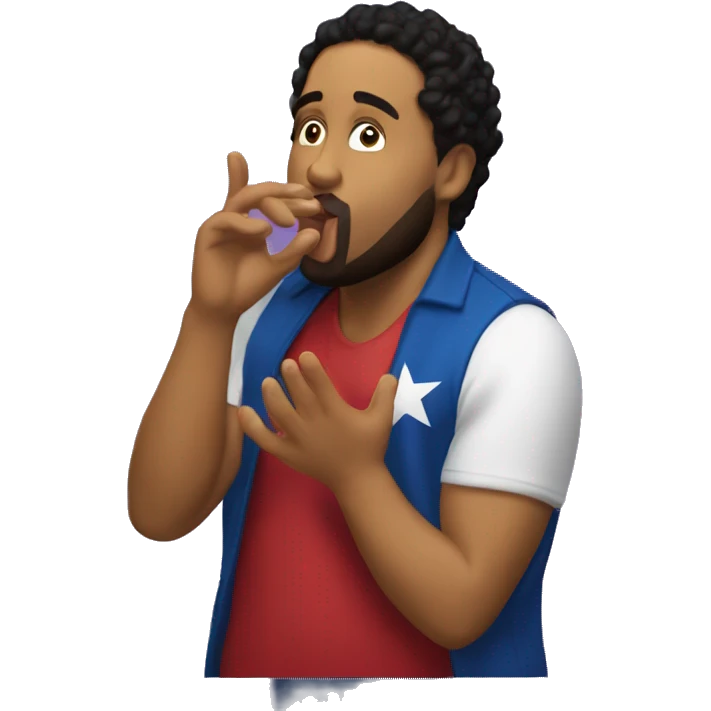 Puerto rican singer Jay wheeler blowing a kiss  emoji
