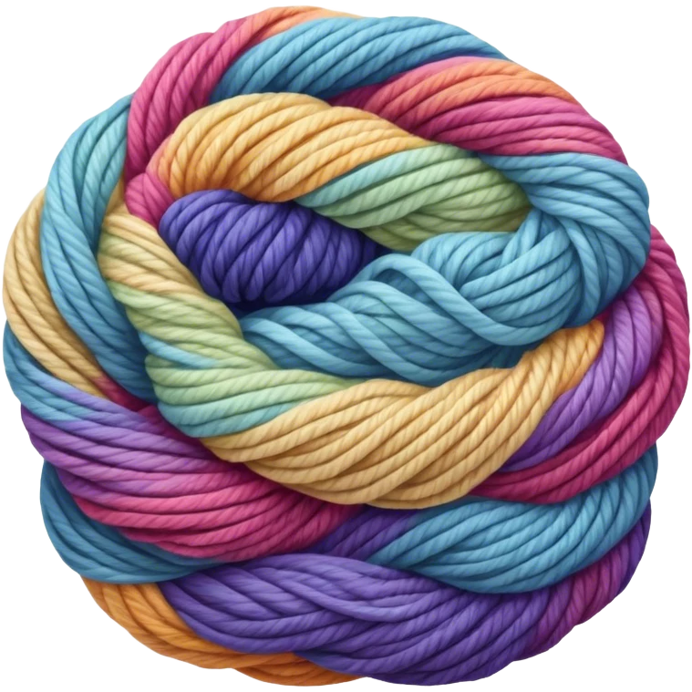 skein of yarn, soft, colorful, textured emoji