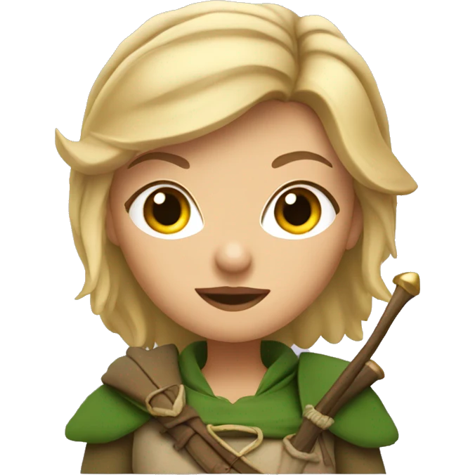 robin hood female with blond hair emoji