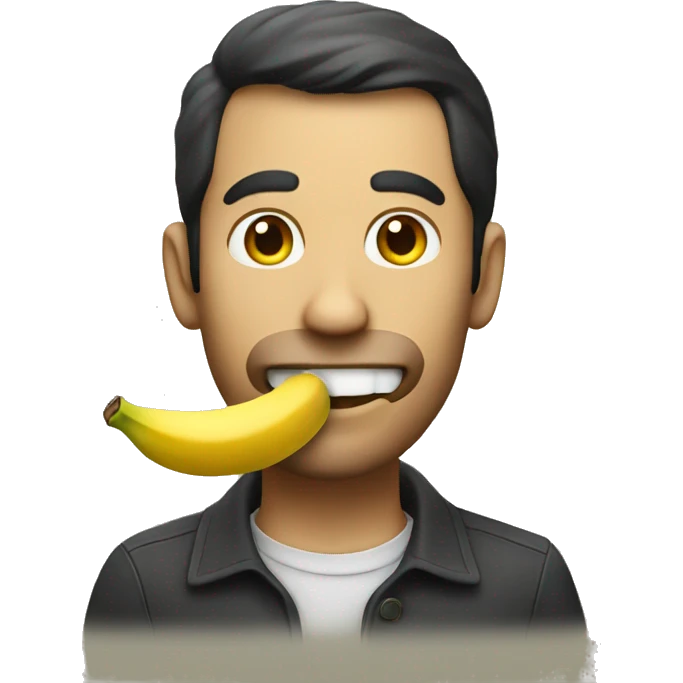 man eating a banana emoji