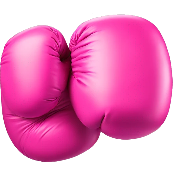 Pink boxing glove emoji