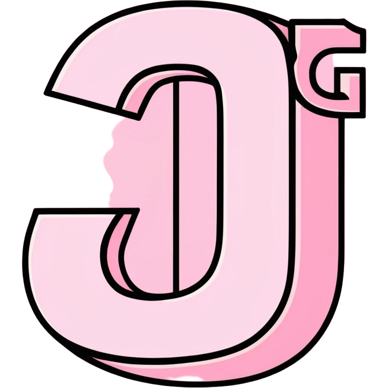Double letter g in pink  emoji
