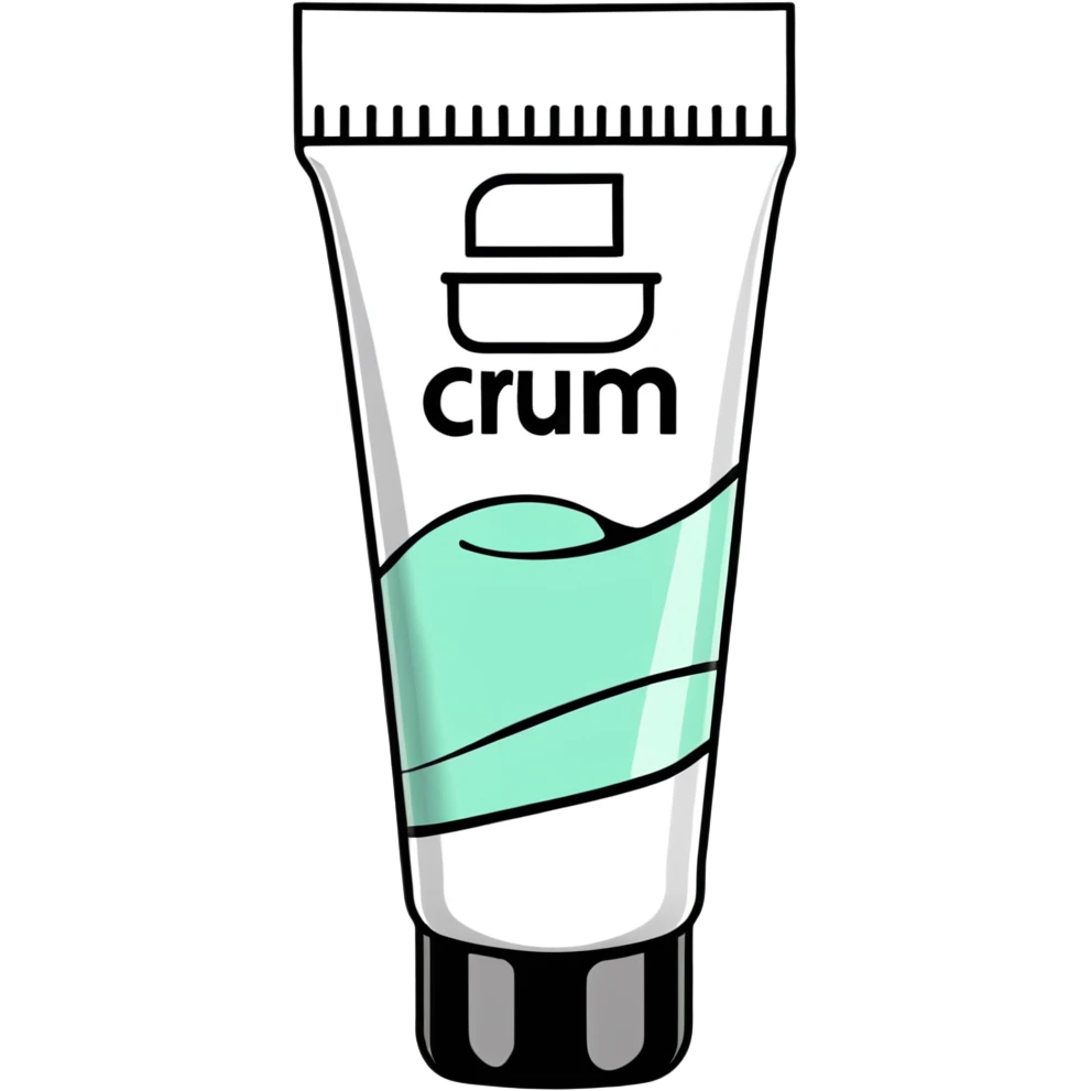crumpled empty hand cream tube, flattened and wrinkled, cap on, no cream left, no face or character, only the tube emoji