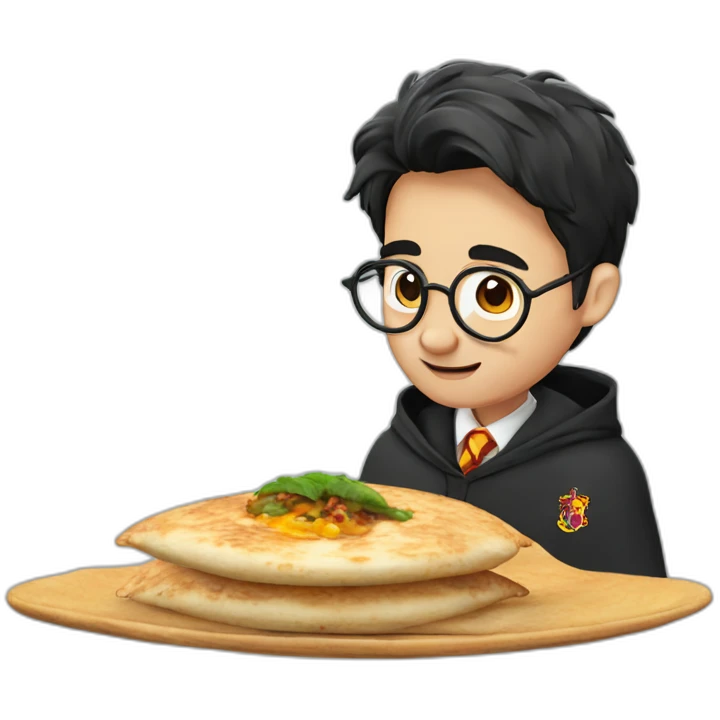 Harry Potter eating dosa emoji