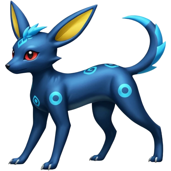 Blue Shiny Umbreon-Salandit-Jolteon-fusion emoji