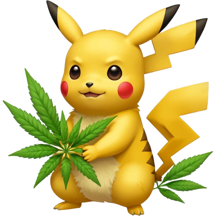 Pikachu and weed emoji