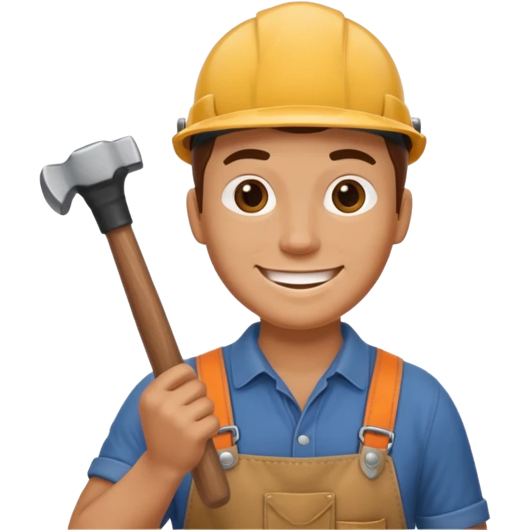 a handyman holding a hammer emoji