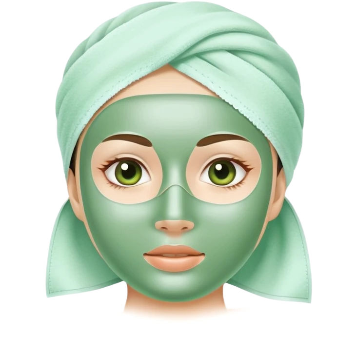 Natural spa treatment face mask emoji