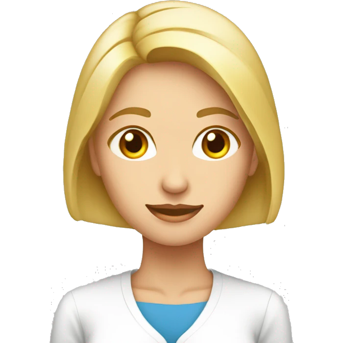Mujer rubia perito forense quimica emoji