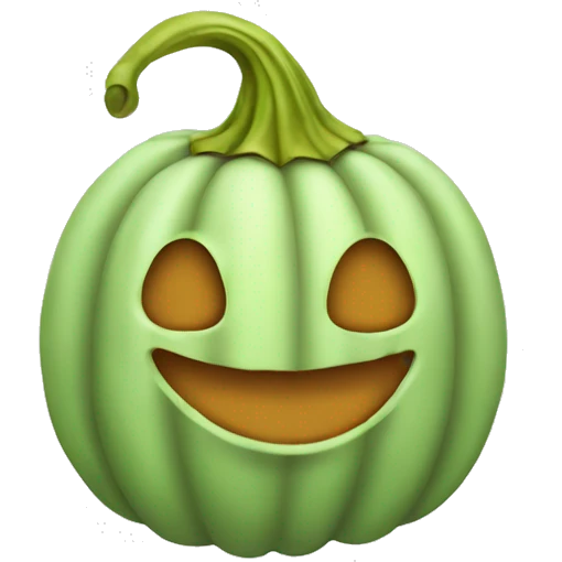 Pistachio green pumpkin emoji