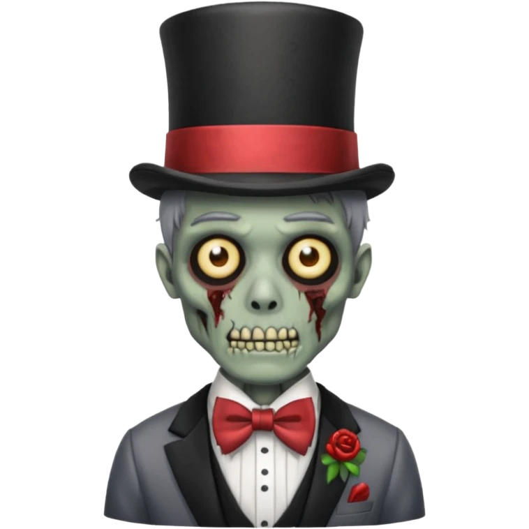zombie apnda with bow tie and top hat emoji