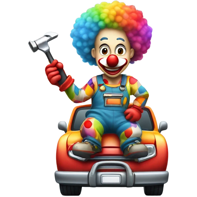Clown car mechanic emoji
