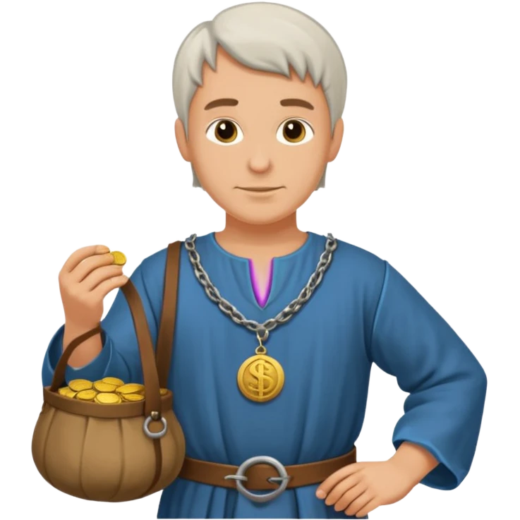 a white merchant in medieval time  emoji