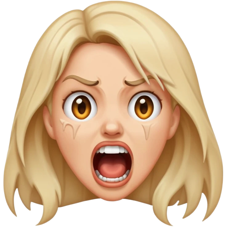 Female screaming huh emoji