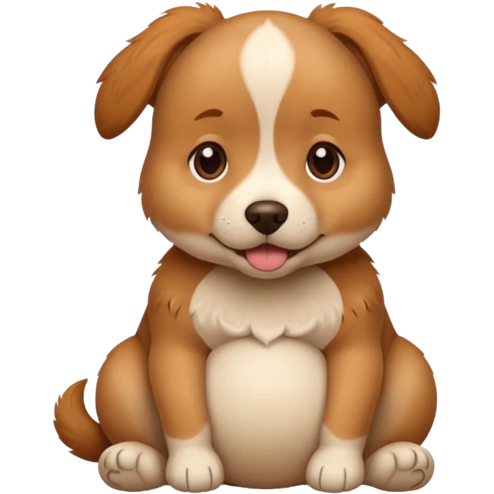 pregnant dog holding its belly emoji