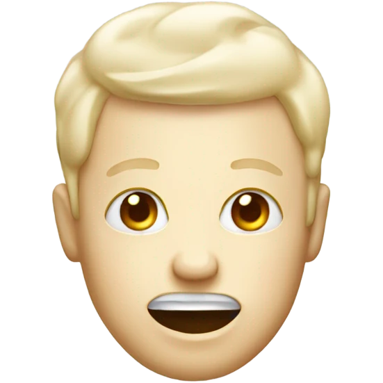 Emoji with cream on its face emoji