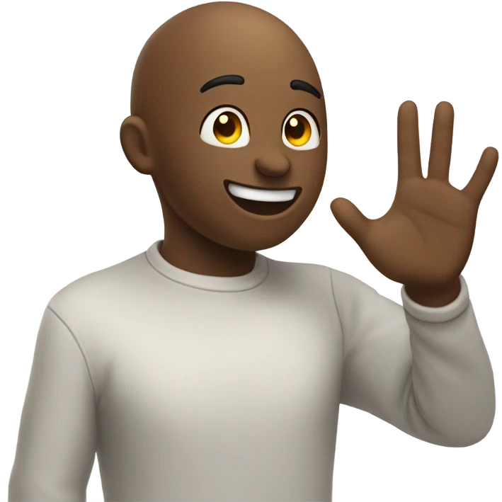 Boo man saying hi to a friend  emoji