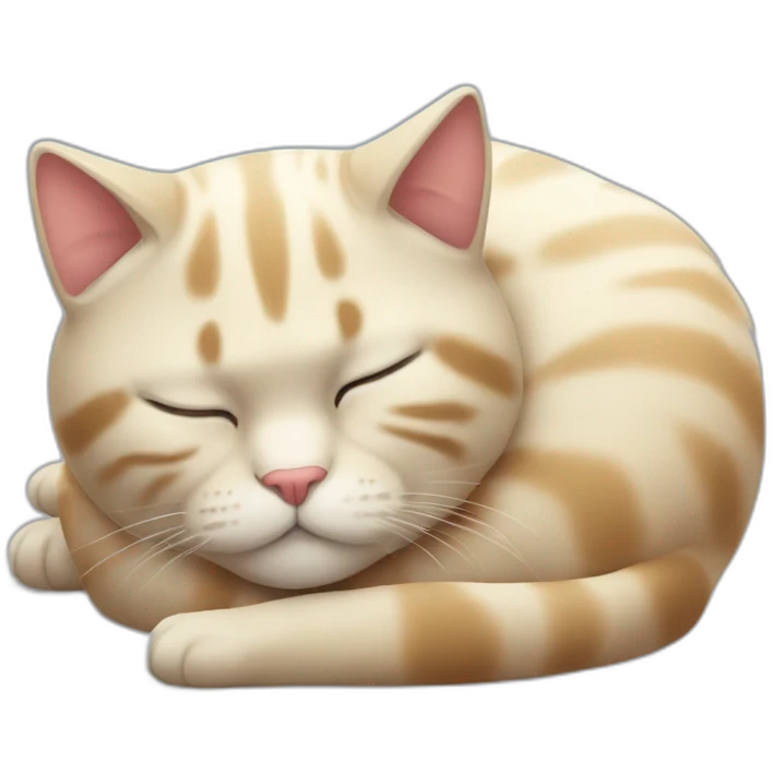 Un gros chat qui dort sur le dos emoji